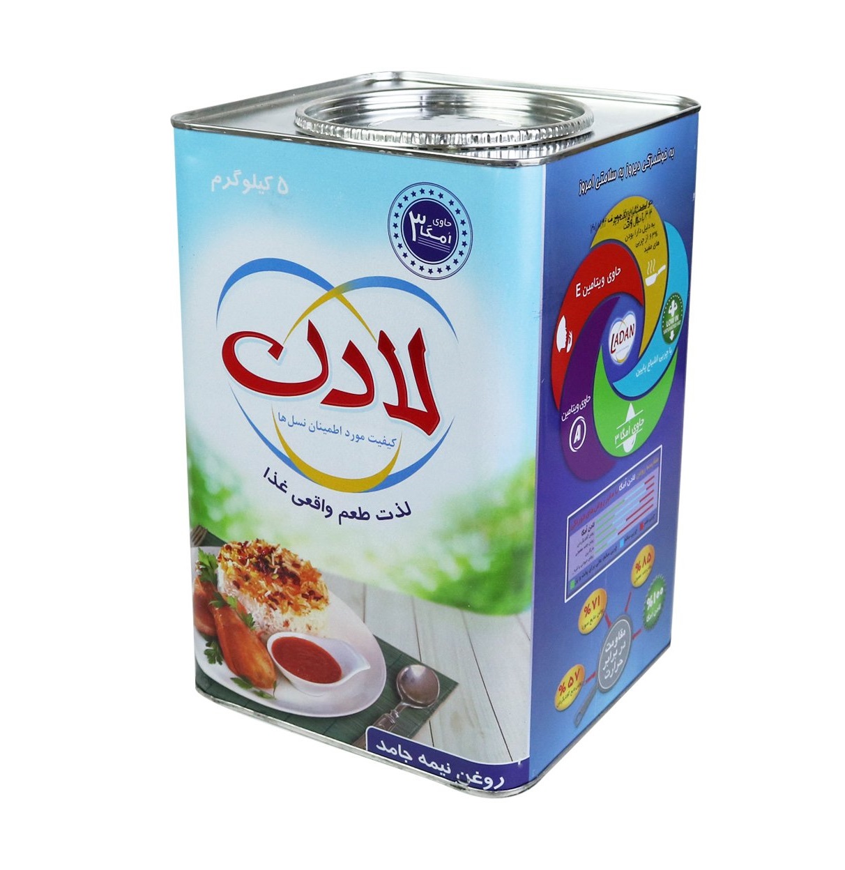تصویر از روغن لادن جامد 5 کیلویی فلزی